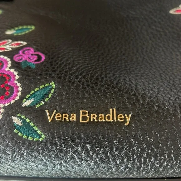 Vera Bradley Marlo Kiev Needlecraft Leather Satchel - Picture 7 of 13